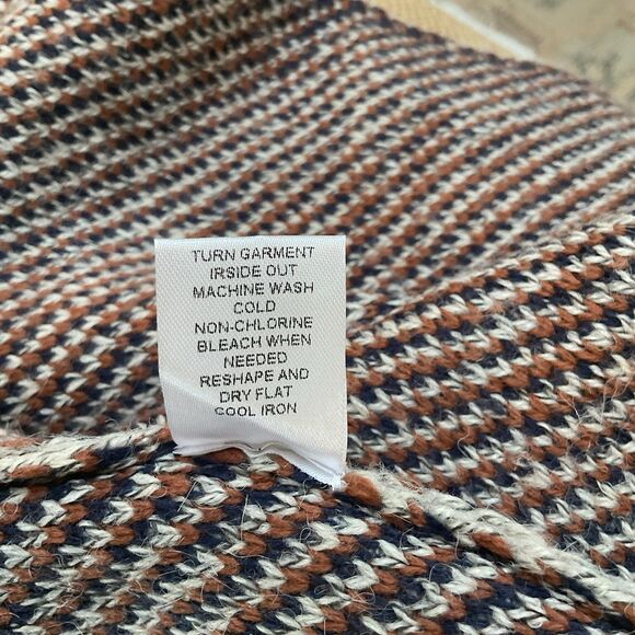 Oceanus Tribal Fringe Cardigan Sweater Women's Large Open Front Boho Aztec Knit - Picture 13 of 13